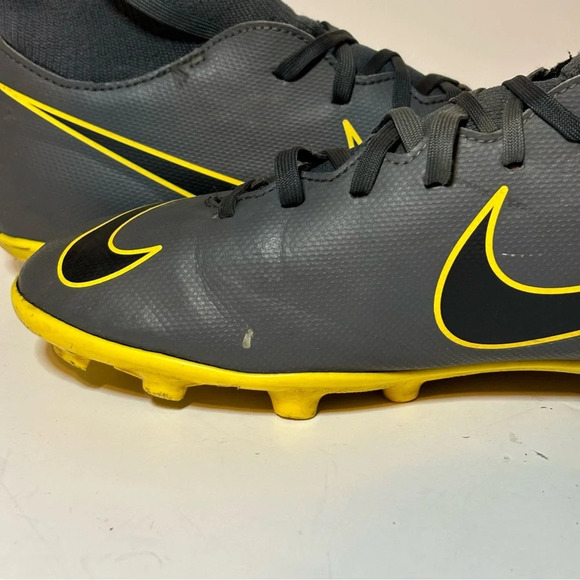 Nike Mens Mercurial Superfly 6 Soccer Cleats Grey Yellow AH7363-070 Size 10 - Picture 4 of 10